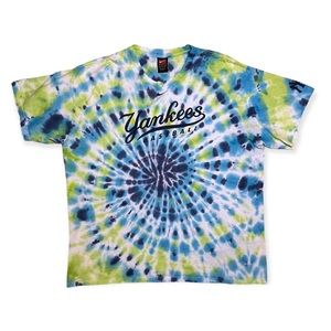 NIKE Vintage New York Yankees Tie Dye 2002 NY MLB Baseball Logo T Shirt XL Men